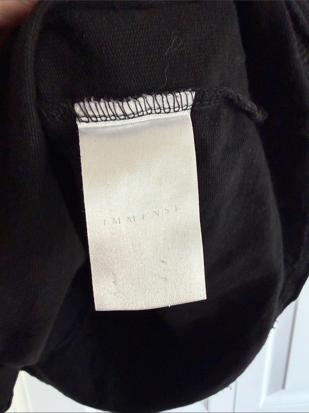 IMMENSE.TW Black T Shirt High End Avant Garde Fashion Raw Sleeve & Hem Cotton - Picture 5 of 11